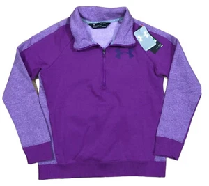 UNDER ARMOUR Threadborne Pullover Jacket YLG 1/2 Zip Purple NEW!! - Picture 1 of 7