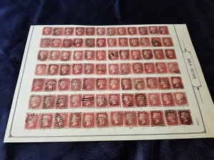 Großbritannien Set 1864 Penny rote Briefmarken - H/A bis N/L komplett - R47 - Bild 1 von 1