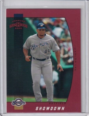 2005 Donruss Team Heroes Showdown Red #77 Carlos Lee - Image 1 of 2