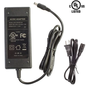 UL LISTED 9V 5A 45W AC adapter 100v-240v 5.5mm x 2.1mm DC plug LEDUPDATES - Picture 1 of 5