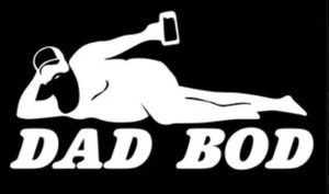 Dad Bod White Vinyl Decal Sticker - Bild 1 von 1