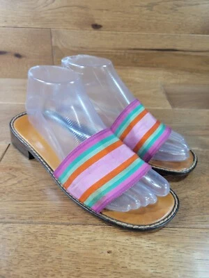 Stubbs & Wootton Palm Beach Striped Slide Slip-On Sandals SIZE 7 Foto 1 de 4