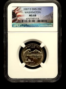 2007-D Washington State Quarter NGC MS67 SMS Quality - Picture 1 of 2
