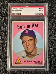 1959 Topps Baseball #379 Bob Miller PSA 7 - Picture 1 of 2
