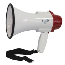 New SoundArt 10 Watt Portable Hand-Held Megaphone (Red)