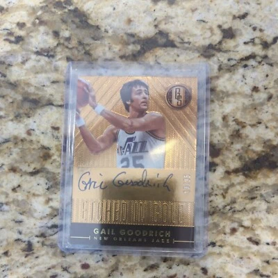 2014-15 Panini Золотой Стандарт Травленый в Золоте /35 Гейл Гудрич #4 Авто HOF - Изображение 1 из 4