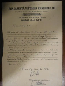 attestato diploma croce da cavaliere Santi Maurizio e Lazzaro 1923 - Picture 1 of 1