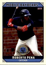 2019 Mobile BayBears Choice #17 Roberto Pena Caguas Puerto Rico PR Baseball Card