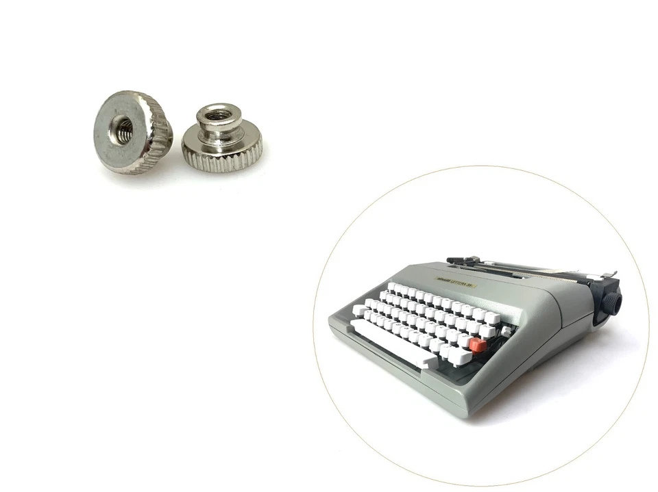 2 tuercas de pulgar para máquina de escribir Olivetti Lettera 35i carrete de cinta tornillo de colección 35 35L Foto 1 de 1