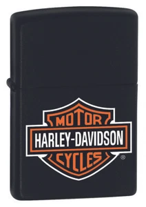 Nuevo encendedor a prueba de viento ZIPPO Harley Davidson negro mate genuino stock AU - Imagen 1 de 8