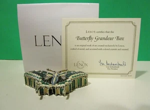 LENOX BUTTERFLY GRANDEUR Trinket BOX -- NEW in BOX with COA - Picture 1 of 11