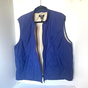 Tilley Coppin Golf Vest Mens XXL Blue Quilted Lightweight Full Zip Pockets - Picture 1 of 6