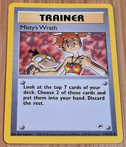 Misty's Wrath #114/132 Uncommon Gym Heroes von 2000 EN Near Mint to Mint Vintage - Picture 1 of 3