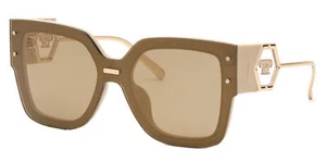Philipp Plein Rose Venus Women's Beige Square Sunglasses - SPP041M996CTG - Italy - Picture 1 of 4