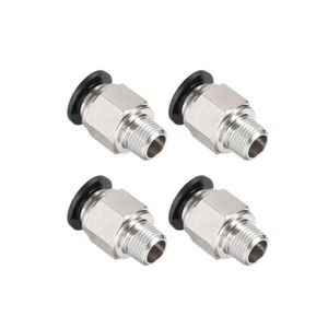 4pcs 1/8NPT Male x 8mm Tube OD Straight Pneumatic Push to Quick Connect Fitting - Picture 1 of 3