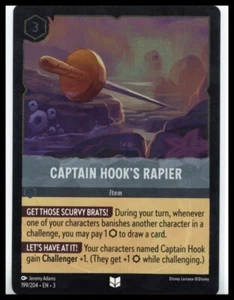 Disney Lorcana Into the Inklands Captain Hook's Rapier 199/204 Foil Uncommon - Picture 1 of 1