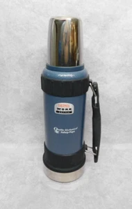 Thermos 40oz Work Series Coffee Thermos Gun Metal Blue Max Insulation - Picture 1 of 4