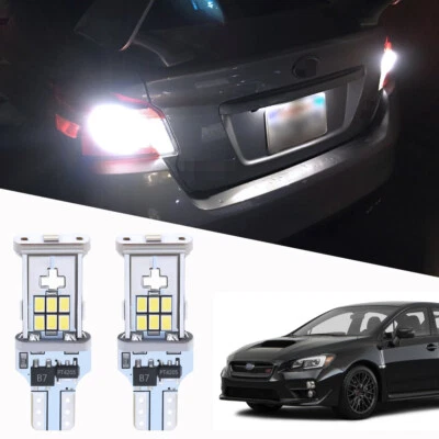 2 bombillas LED de respaldo blancas súper brillantes para Subaru WRX /STi 2011-2021 Foto 1 de 4