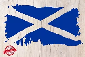 Escocia Bandera Envejecida Capucha Lateral Vinilo Calcomanía Pegatina para Coche 1000mm x 520mm - Imagen 1 de 3