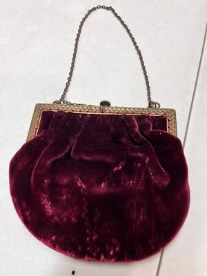 BOLSO BOLSILLO MUJER VINTAGE TERCIOPELO BORGOÑA Foto 1 de 2