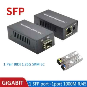 Sfp Media Converter Gigabit Mini10/100/1000Mbps Fiber Optical EthernetSwitch LOT - Picture 1 of 17