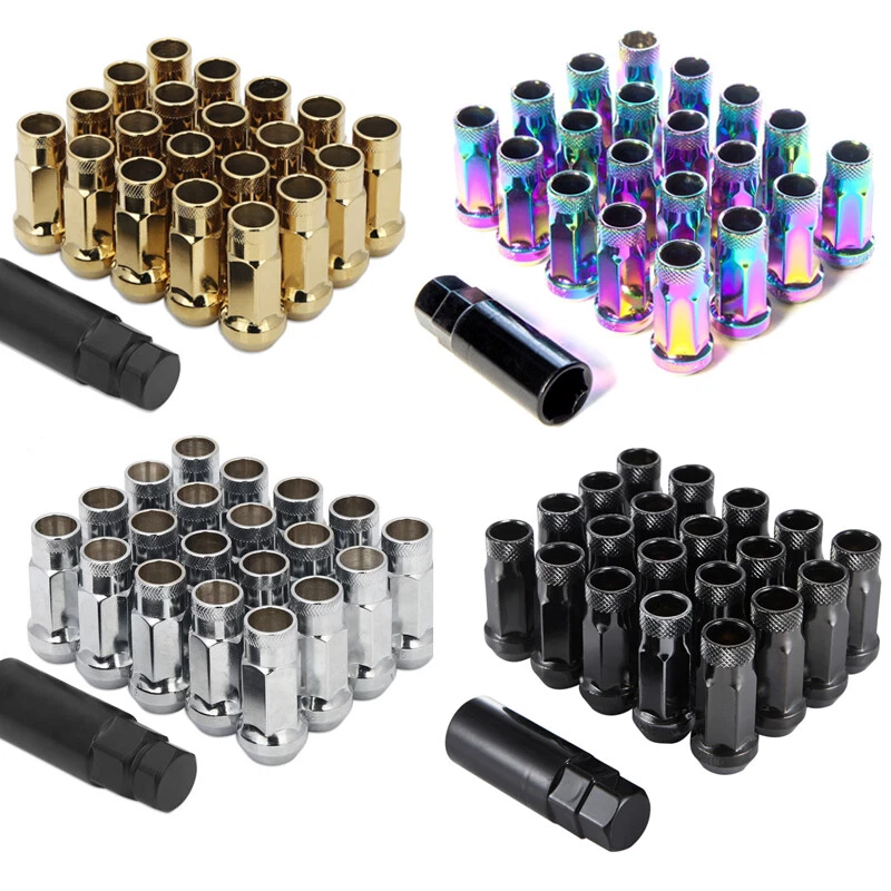 20PCS M12x1.25 Open Ended Steel Wheel Rim Tuner Lug Nuts For Nissan Subaru NEW - Image 1 of 1