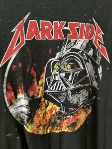 VINTAGE STAR WARS DARTH VADER DARK SIDE BLACK TSHIRT SIZE L ADULT UNWORN BLACK - Picture 1 of 4