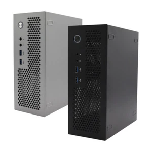 NEW BRAND MINI ITX COMPUTER CASE SPCC DESKTOP GAMING PC CASE FIT SMALL 1U POWER - Picture 1 of 26