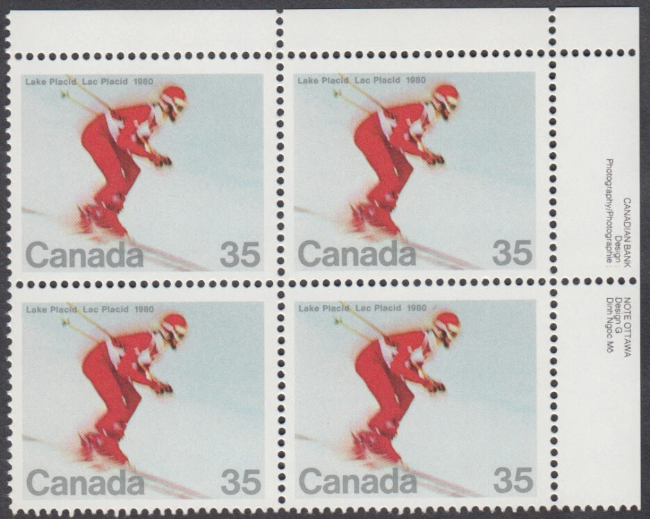 Canada - #848 Winter Olympics Plate Block - MNH - Image 1 of 1