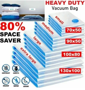 STRONG VACUUM STORAGE SPACE SAVINGS BAG SPACE SAVER BAGS NEW VACUM BAG VACCUM - Picture 1 of 6