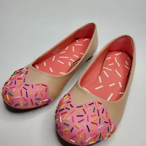 Schuh Bäckerei rosa Streusel flach Damen Größe 5 Donut Design Süßigkeiten für Ihre Füße - Bild 1 von 10