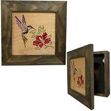Decorative Wooden Gun Safe with Hummingbird and Hibiscus by Bellewood Designs
