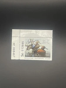 1987 Idaho Schild Nummer Single State Entenstempel - neuwertig OG NH - Künstler signiert - Bild 1 von 2