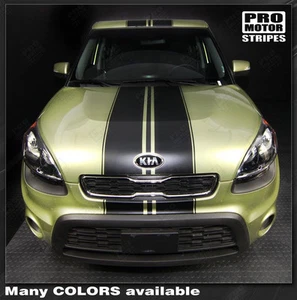 For KIA SOUL 2008-2019 Over Top Center Sport Stripes Decals (Choose Color) - Picture 1 of 3