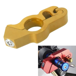Motor Handlebar Lock Anti-Theft Grip Throttle Security Bike Scooter ATV Gold - Picture 1 of 8