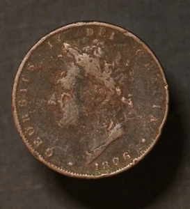 UK (Great Britain) 1826 Farthing - George IV - Picture 1 of 2