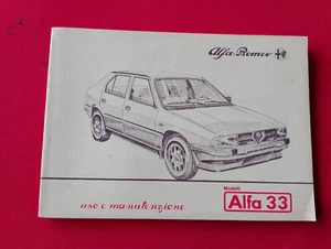 ALFA ROMEO modelli ALFA 33 LIBRETTO USO E MANUTENZIONE - Foto 1 di 4
