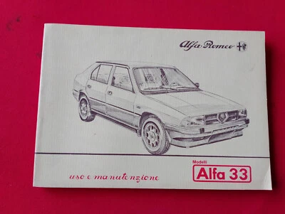 ALFA ROMEO modelli ALFA 33 LIBRETTO USO E MANUTENZIONE - Immagine 1 di 4