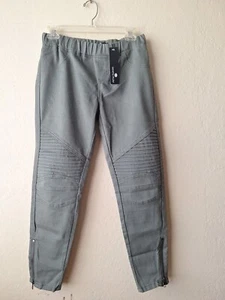 Weiße pflaumengrüne Jeans Größe L Damen gerades Bein neu mit Etikett - Bild 1 von 10