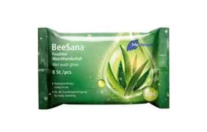 Guantes de lavado húmedos Aloe Vera Vitamina E Beesana listos para usar toallitas - Imagen 1 de 1