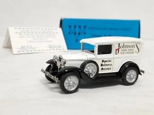 NOSTALGIC MINIATURES FORD MODEL A JOHNSON;S ICE CREAM DELIVERY VAN 1/43 ORIG BOX - Picture 1 of 10