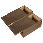 2 Wood Gift Boxes w/ Sliding Top for Jewelry & Photos-IQ