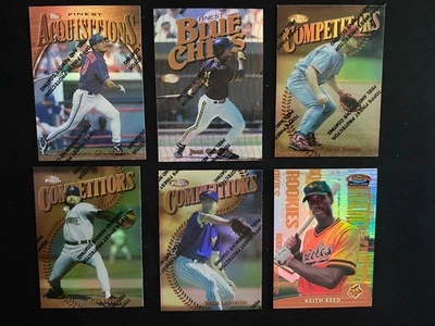 1997 Topps Finest Baseball Refractor 6 Card Lot Mint Condition! - Image 1 of 2