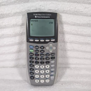 Texas Instruments TI-84 Plus Silver Edition Graphing Calculator Works! No Cover - Picture 1 of 5