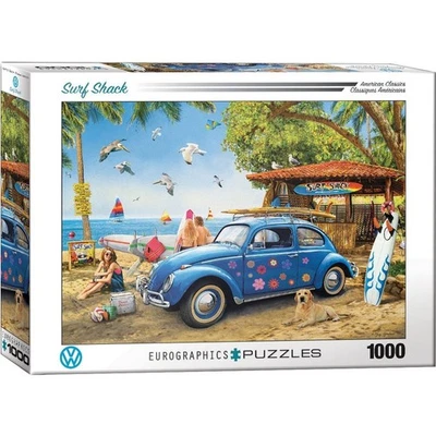 Volkswagen Beetle Surf Shack 19" x 26" 1000 Piece Puzzle - Image 1 of 3