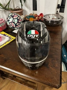 AGV Stealth L (59/60) Casco per Moto, Unisex Adulto- Nero E Oro Come Nuovo - Foto 1 di 11
