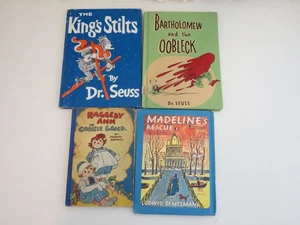 The King's Stilts Dr. Seuss 1939 Bartholomew Oobleck 1949 Madeline VTG Book Lot - Picture 1 of 8