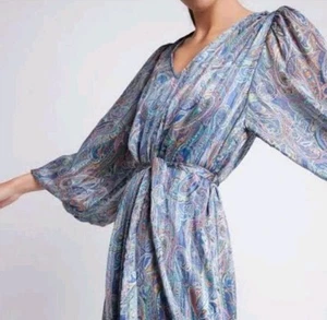 Sheike Relaxed Boho Colourful Paisley Midi Dress And Slip Size 6, Fits An 8 - Picture 1 of 13
