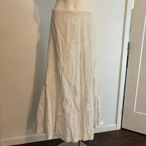 Maxi Falda Saint Tropez West Talla 10 100% Lino Fluida Boho Neutra  - Imagen 1 de 9