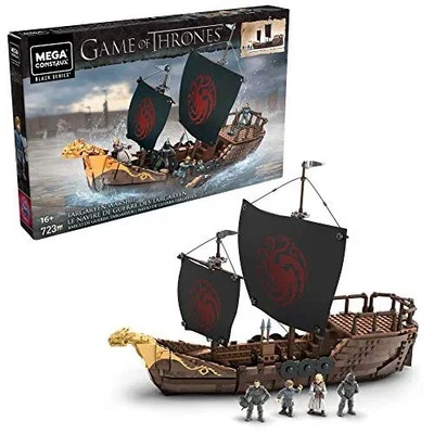 Mega Construx Game of Thrones Tagaryen Warship, Black Series. Mega Bloks. Mint - Image 1 of 4